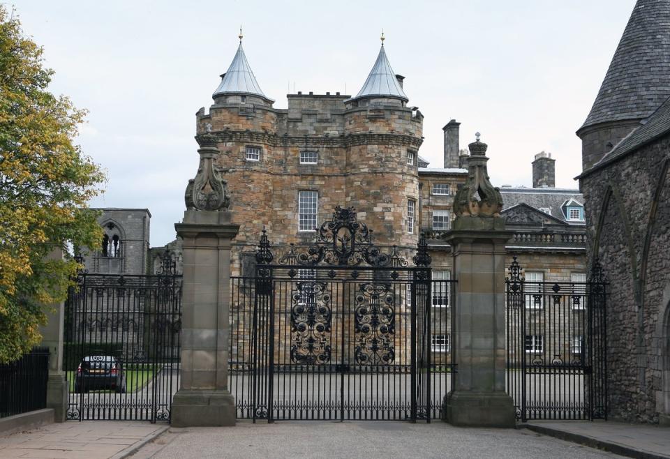 The Queen’s coffin will rest in the throne room at the Palace of Holyroodhouse (David Cheskin/PA) (PA Archive)