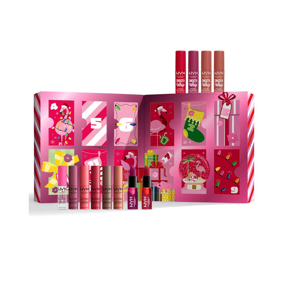 <p><a href="https://go.redirectingat.com?id=74968X1596630&url=https%3A%2F%2Fwww.nyxcosmetics.com%2Flip%2Fliquid-lipstick%2F12-days-of-kissmas%2F800897248505.html&sref=https%3A%2F%2Fwww.elle.com%2Fbeauty%2Fg40680457%2Fbest-beauty-advent-calendars%2F" rel="nofollow noopener" target="_blank" data-ylk="slk:Shop Now;elm:context_link;itc:0;sec:content-canvas" class="link rapid-noclick-resp">Shop Now</a></p><p>12 Days of Kissmas Advent Calendar</p><p>$50.00</p><span class="copyright">Retailer</span>