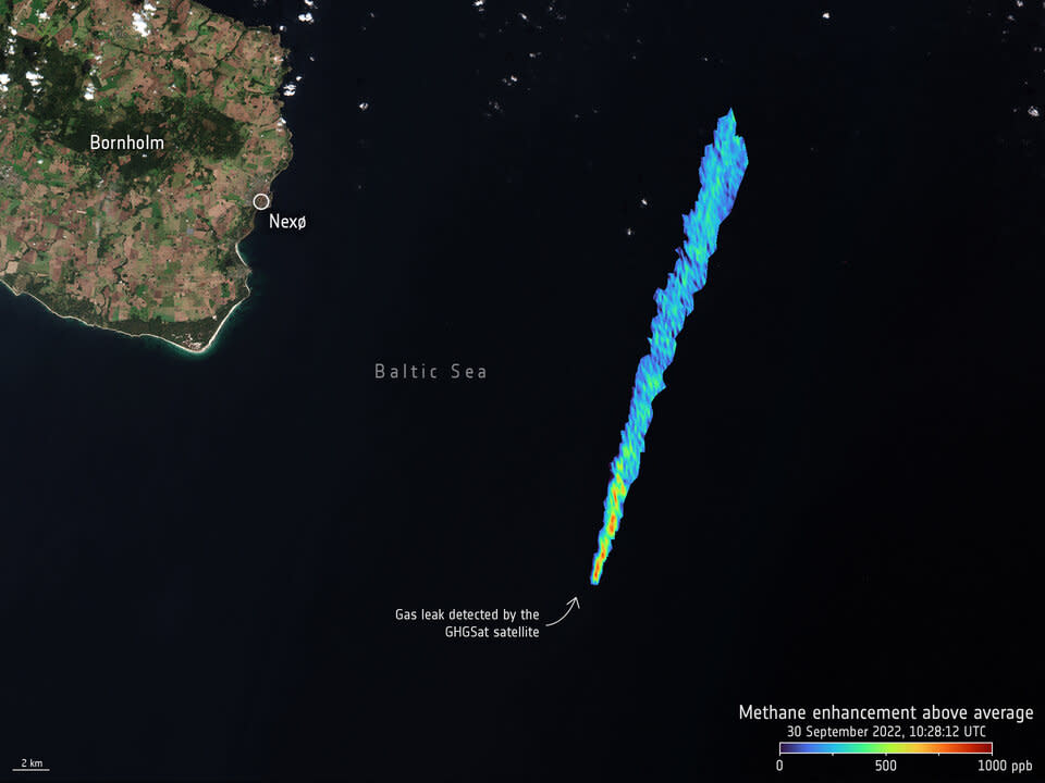 GHGSat data captured the size of the plume (ESA) 