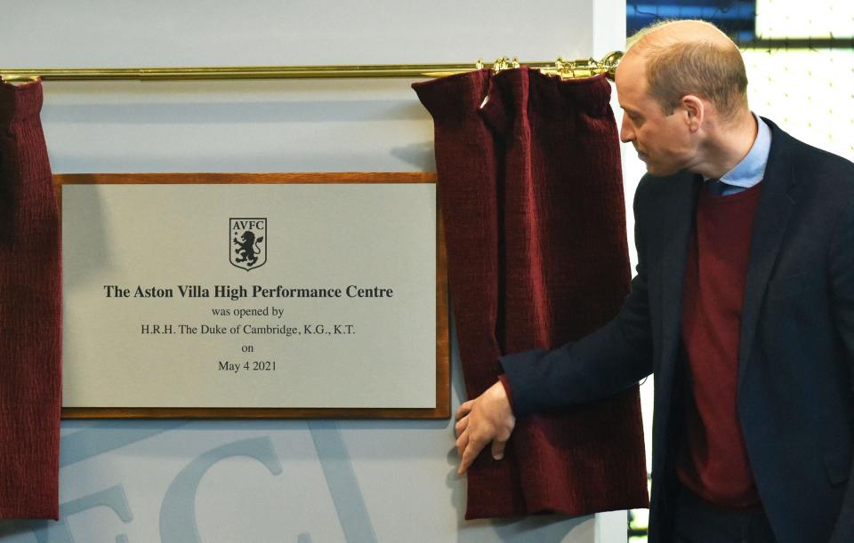 The duke unveiled a plaque at the official opening of the high performance centrePOOL/AFP via Getty Images