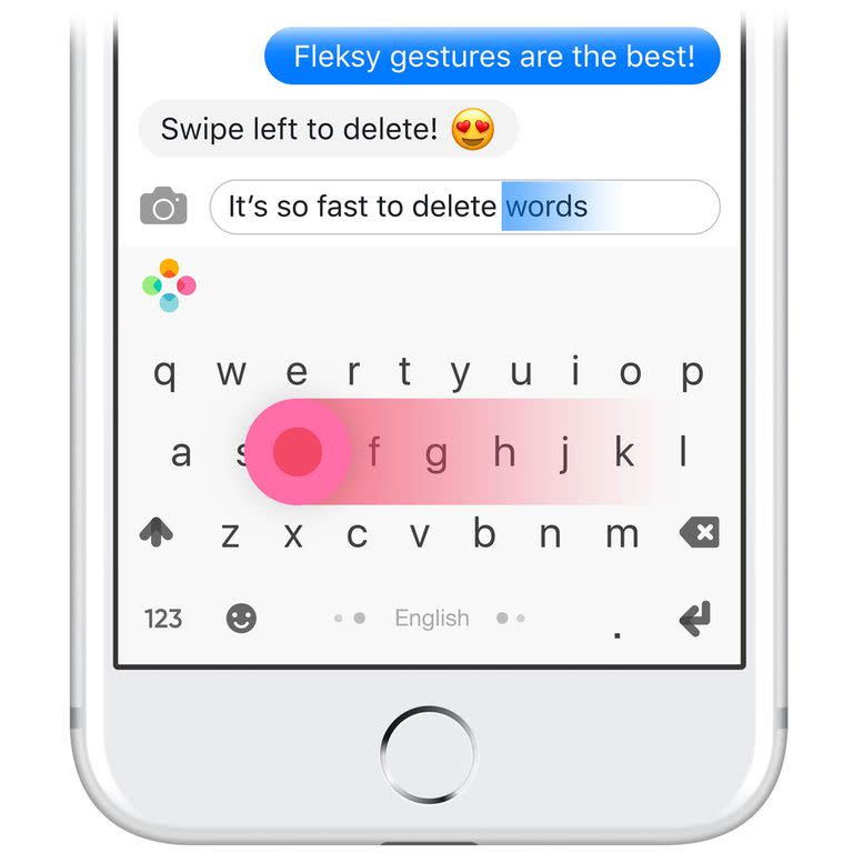 El teclado Fleksy apela a gestos para acelerar la introducción de texto o la corrección del tipeo