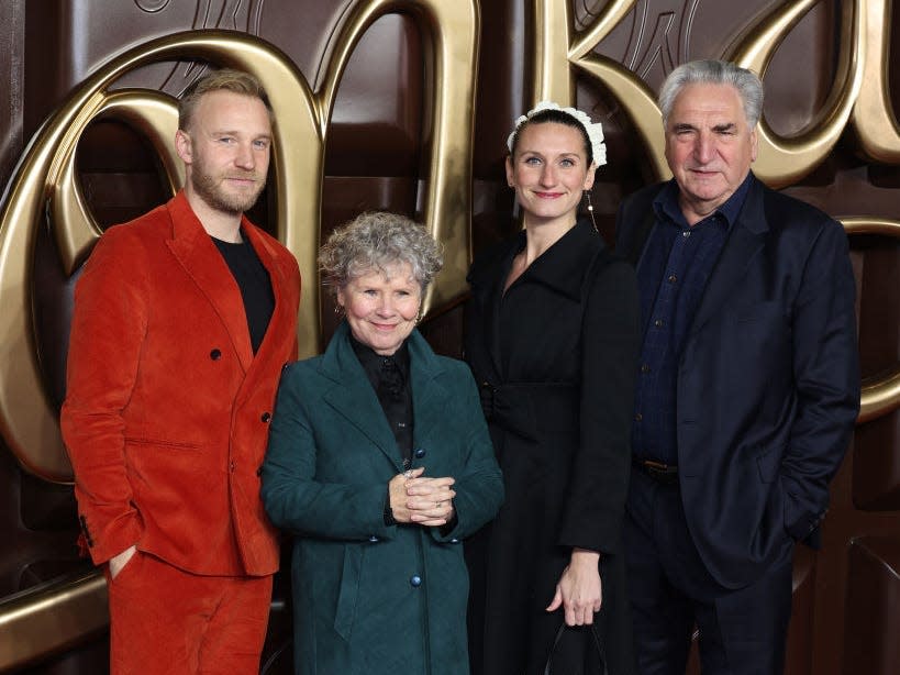 Sam Phillips, Imelda Staunton, Bessie Carter and Jim Carter at the Wonka premiere