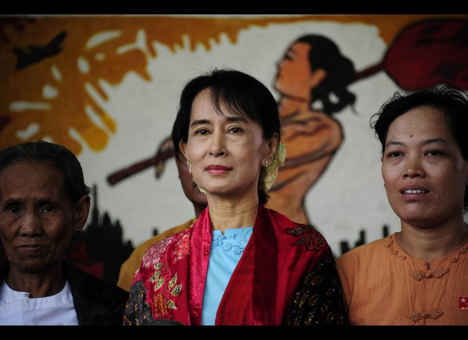 Burmese opposition politician Aung San Suu Kyi was awarded the Nobel Peace Prize in 1991 "her non-violent struggle for democracy and human rights...Suu Kyi's struggle is one of the most extraordinary examples of civil courage in Asia in recent decades. She has become an important symbol in the struggle against oppression." She remained under house arrest in Burma for almost 15 of the 21 years from July 20, 1989 until her release on Nov. 13, 2010. 