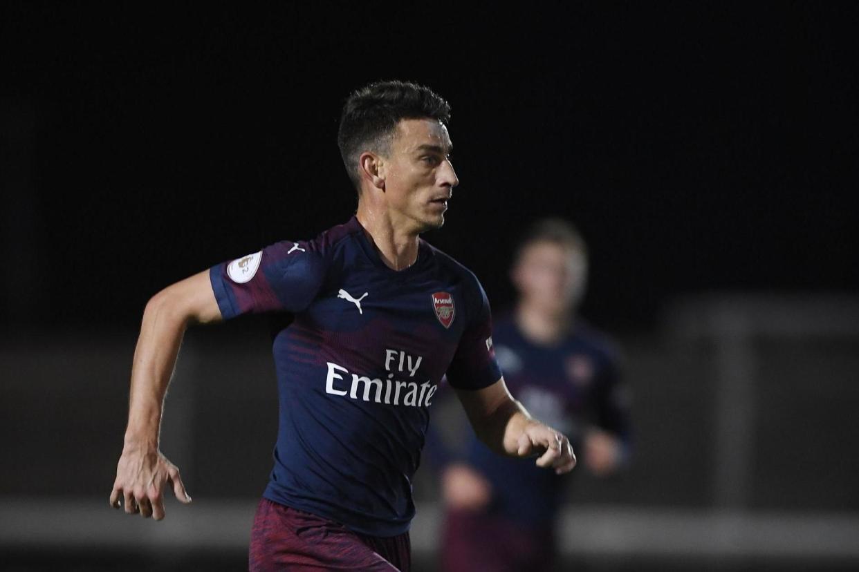 Return | Laurent Koscielny will make his senior side return against Qarabag: Arsenal FC via Getty Images