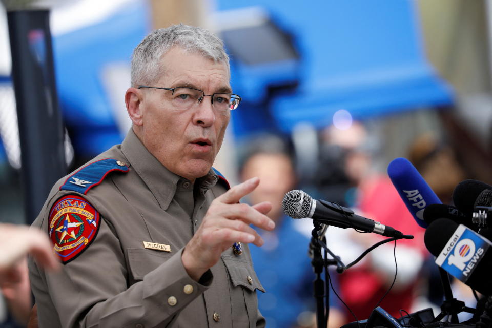 Col. Steven McCraw, director of the Texas Department of Public Safety, speaks during a news conference in Uvalde on May 27. 