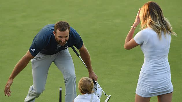 cameraman criticised for lingering shot of Dustin Johnson's