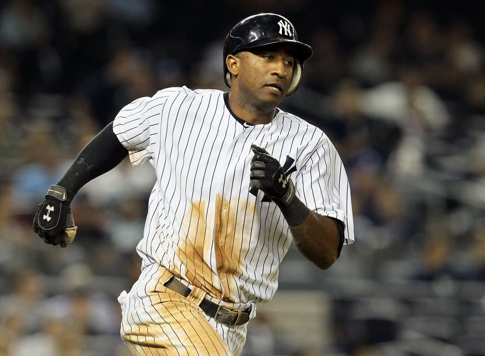 NEW YORK, NY - JUNE 15:  Eduardo Nunez #26 of the New York Yankees in action against the Texas Rangers on June 15, 2011 at Yankee Stadium in the Bronx borough of New York City. The Yankees defeated the Rangers 12-4.  (Photo by Jim McIsaac/Getty Images)