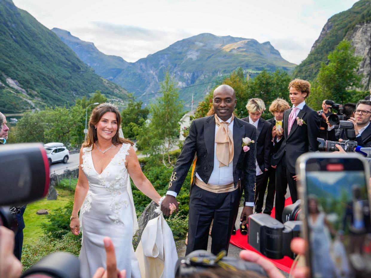 Princess Märtha Louise of Norway's wedding to Durek Verrett was captured from all angles thanks to the presence of major media companies.