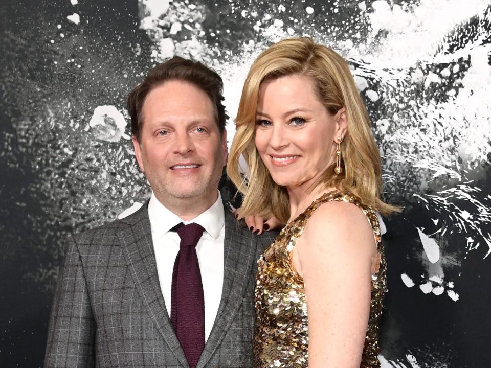 Max Handelman and Elizabeth Banks attend the Los Angeles premiere of Universal Pictures' "Cocaine Bear" at Regal LA Live on February 21, 2023 in Los Angeles, California.