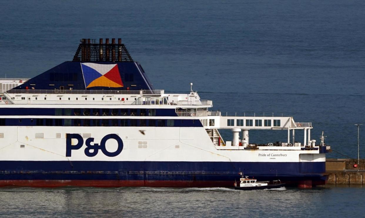 <span>P&O Ferries said it did ‘not recognise’ the pay rates of below £5 an hour.</span><span>Photograph: Gareth Fuller/PA</span>