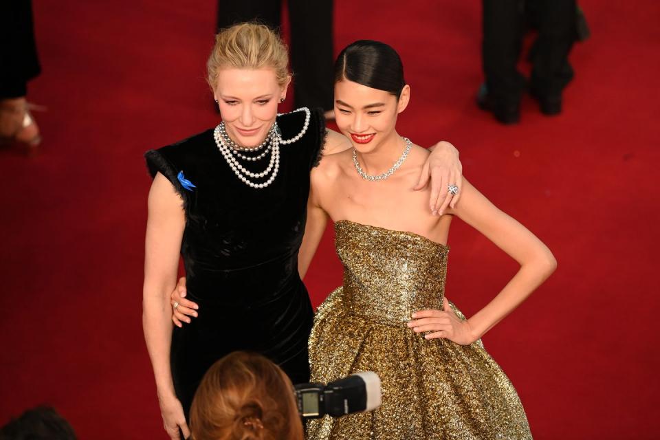 cate blanchett and hoyeon jung natural nail trend