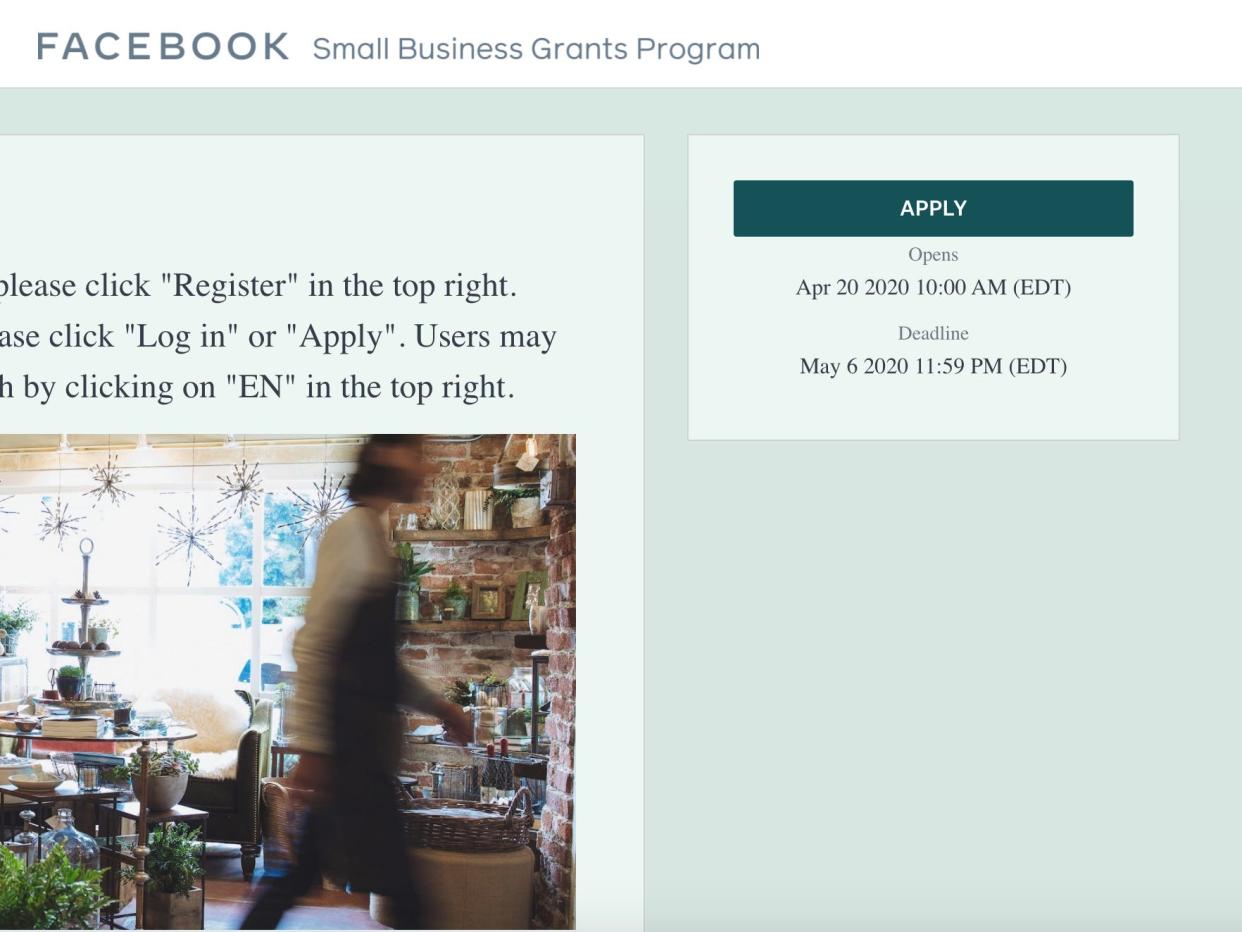 facebook covid19 business grants application 2
