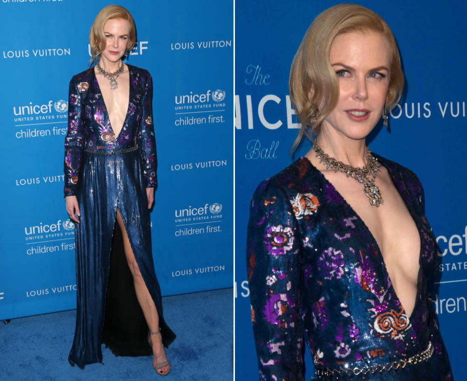 Zwei Grazien allerdings machten dem Event (und Sponsor Louis Vuitton) dann doch noch alle Ehre: Nicole Kidman erschien in diesem aufregenden Pailletten-Look des Designers, an dem sich höchstens bemängeln ließe, dass Nicole derzeit ein wenig zu ausgemergelt für XXL-Dekolletés wirkt, und ihre …  (12. Januar 2016, Bilder: WENN)