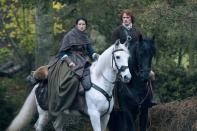 <p> And the two are tired of fans assuming they're dating. Balfe is married to music producer Tony McGill. Heughan is rumored to be dating actress Amy Shiels. </p>