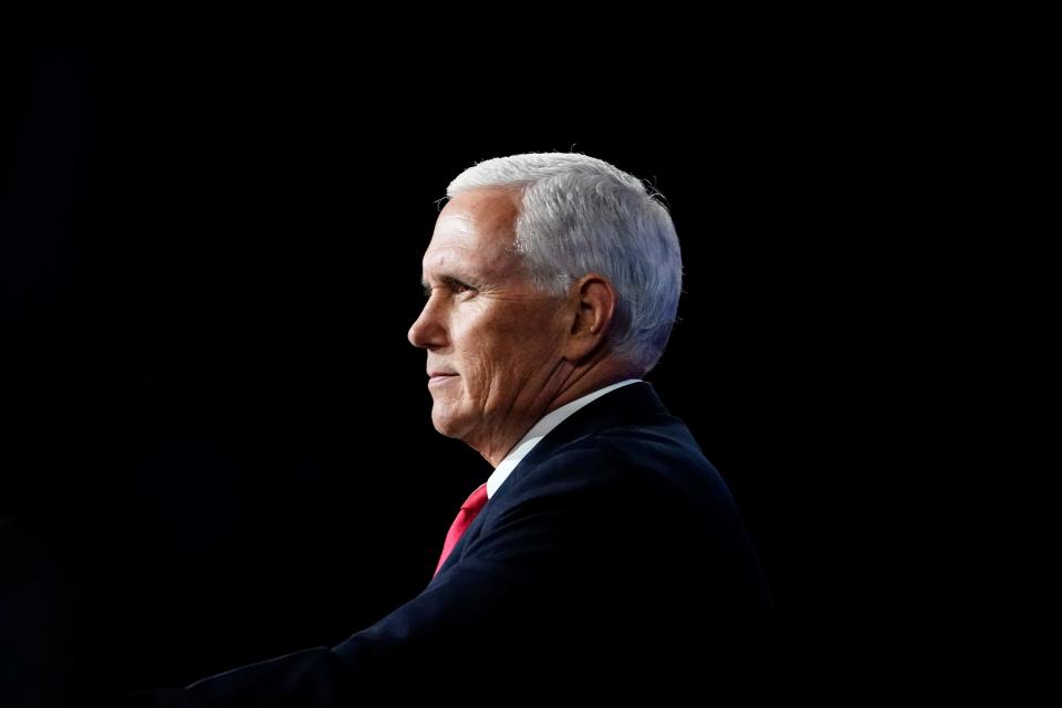 Vice President Mike Pence speaks during a Faith and Freedom Coalition policy conference on Wednesday, Sept. 30, 2020, in Atlanta.