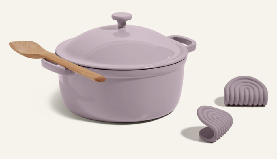 Cast Iron Perfect Pot in lavender (photo via Our Place)