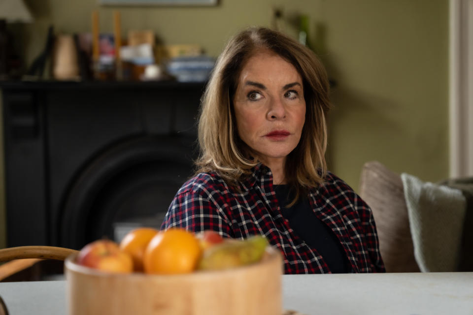 
MARYLAND 
EPISODE 1


Pictured: STOCKARD CHANNING as Cathy.

This photograph is (C) ITV Plc and can only be reproduced for editorial purposes directly in connection with the programme or event mentioned above, or ITV plc. This photograph must not be manipulated [excluding basic cropping] in a manner which alters the visual appearance of the person photographed deemed detrimental or inappropriate by ITV plc Picture Desk.  This photograph must not be syndicated to any other company, publication or website, or permanently archived, without the express written permission of ITV Picture Desk. Full Terms and conditions are available on the website www.itv.com/presscentre/itvpictures/terms

For further information please contact:
patrick.smith@itv.com