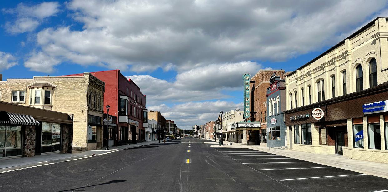 Downtown Main Street in West Bend is to reopen Oct. 3. The street has been closed to traffic since April due to a $4.6 million construction project that included installing additional parking, new lighting, a new sound system and the replacement of fire hydrants.