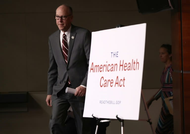 House Energy and Commerce Chairman Greg Walden arrives for a news conference on the newly announced American Health Care Act at the U.S. Capitol March 7, 2017 in Washington, DC