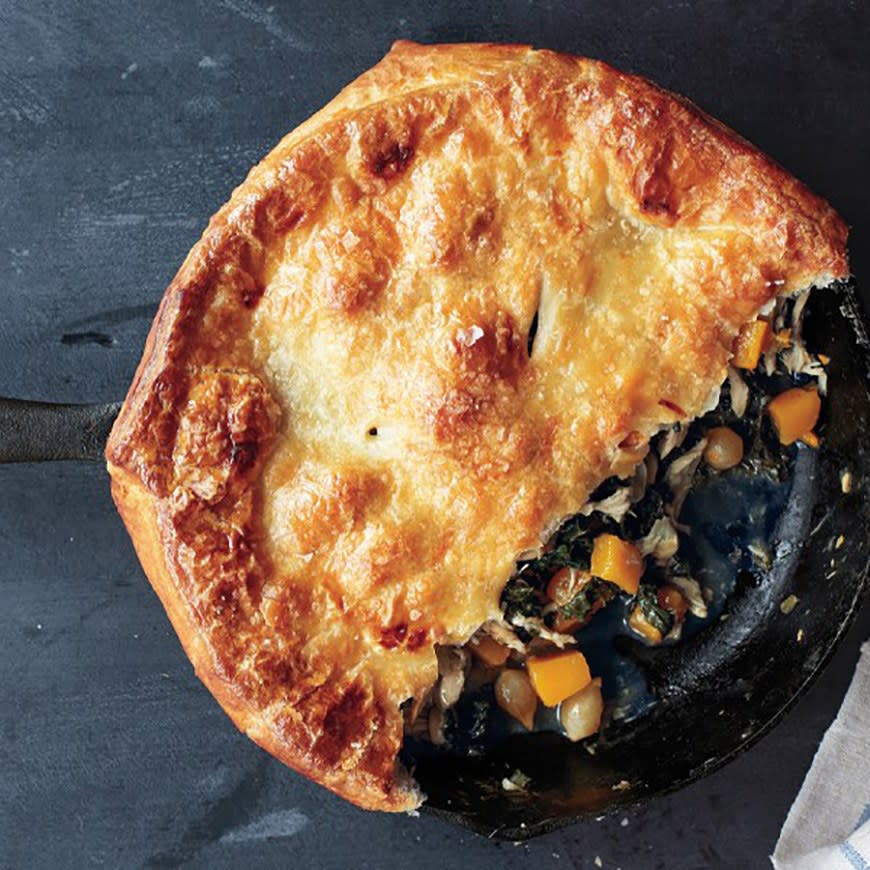 Skillet Chicken Pot Pie With Butternut Squash from Bon Appétit