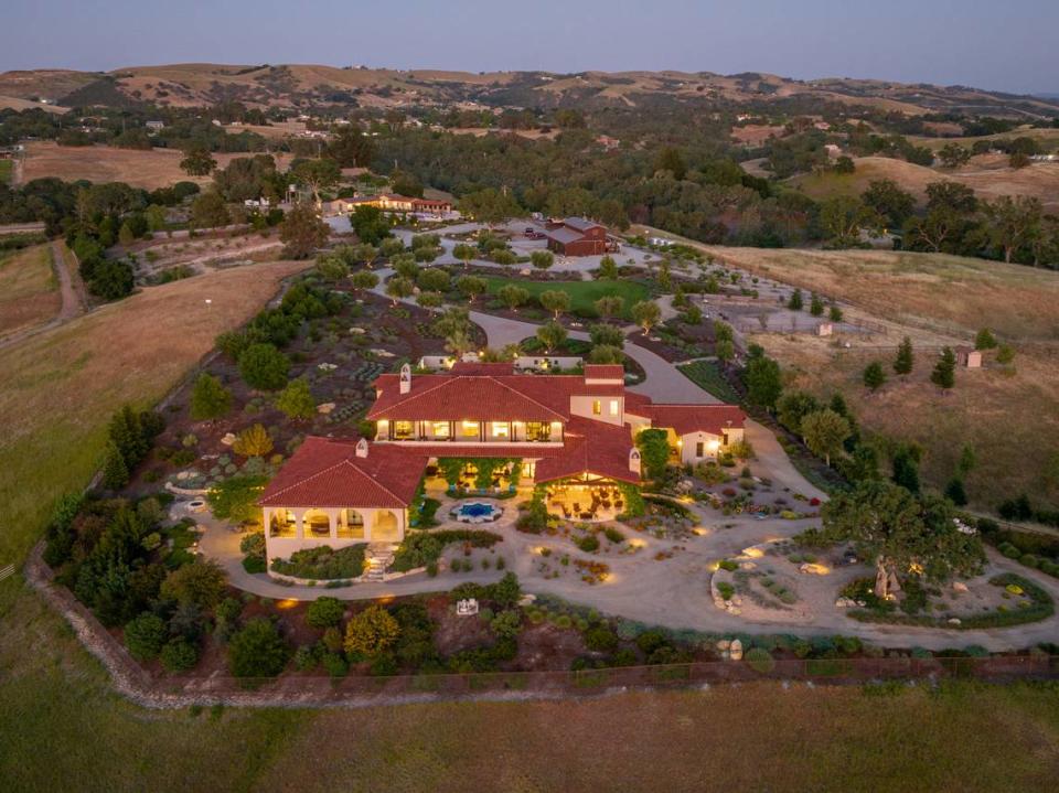 A 108-acre equestrian compound in Templeton is up for sale for $22 million. It features a 10,000-square-foot Spanish Colonial Revival home and one of the largest privately owned competition-size jumping arenas in California.