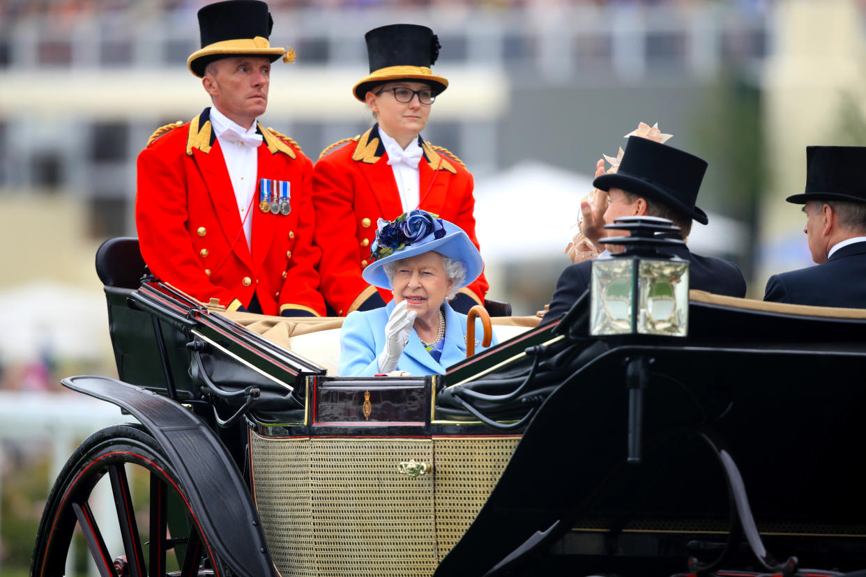 Queen Elizabeth II during day one of Royal Ascot at Ascot Racecourse.