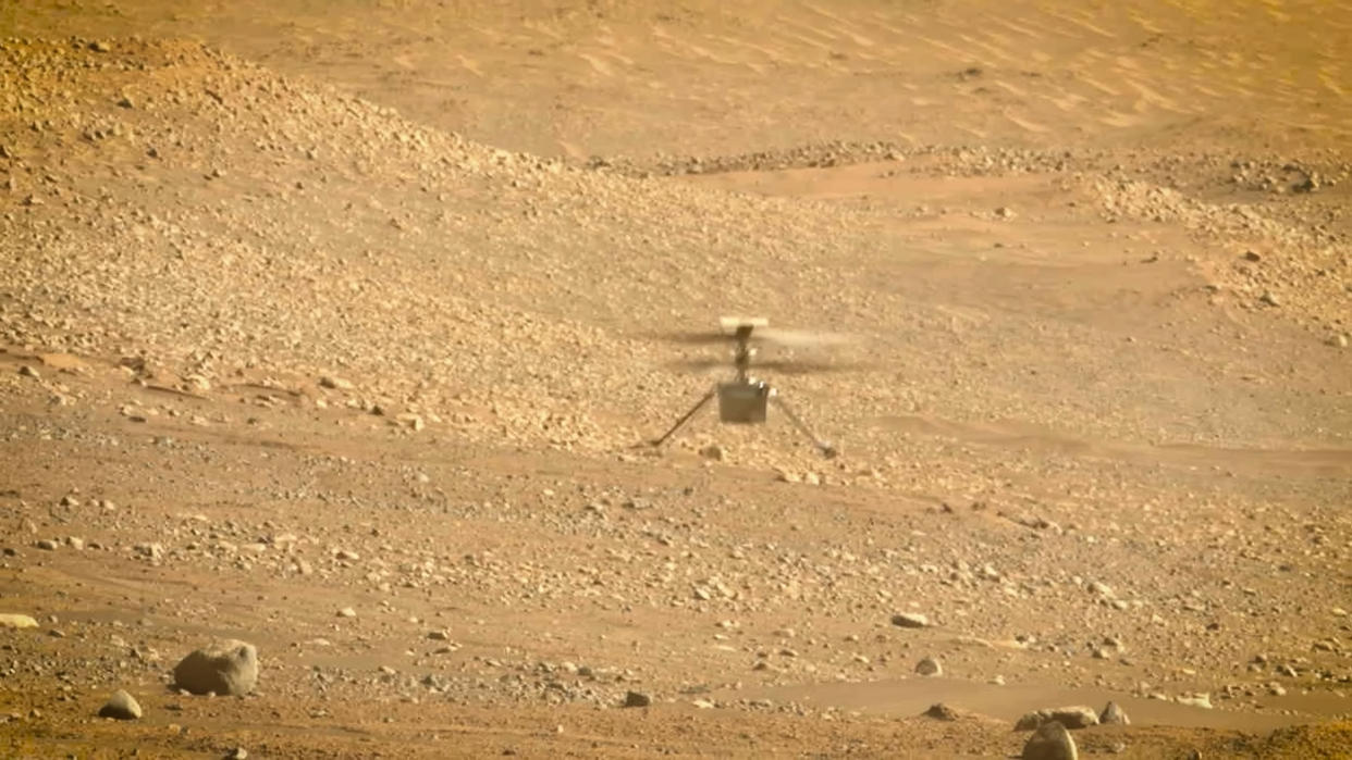  A still from a NASA JPL video celebrating the leacy of the Ingenuity Mars helicopter. 