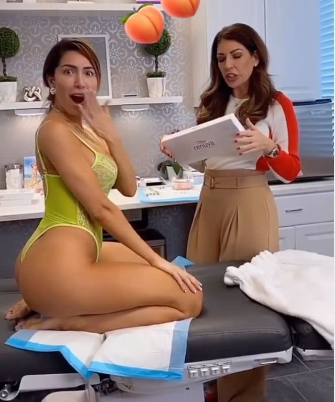 Farrah Abraham poses in a clinic