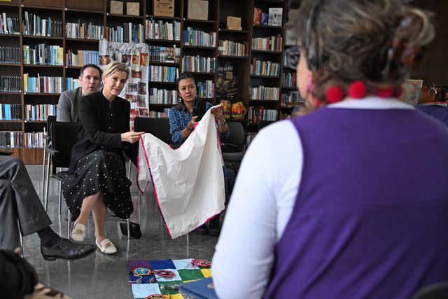 <p>Tim Rooke/Shutterstock</p> Sophie Duchess of Edinburgh joined by women impacted by the armed conflict, including survivors of conflict related sexual violence in Bogata, Colombia