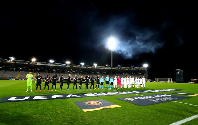 Manchester United played in an empty stadium at LASK in the Europa League before the Covid-19 suspension