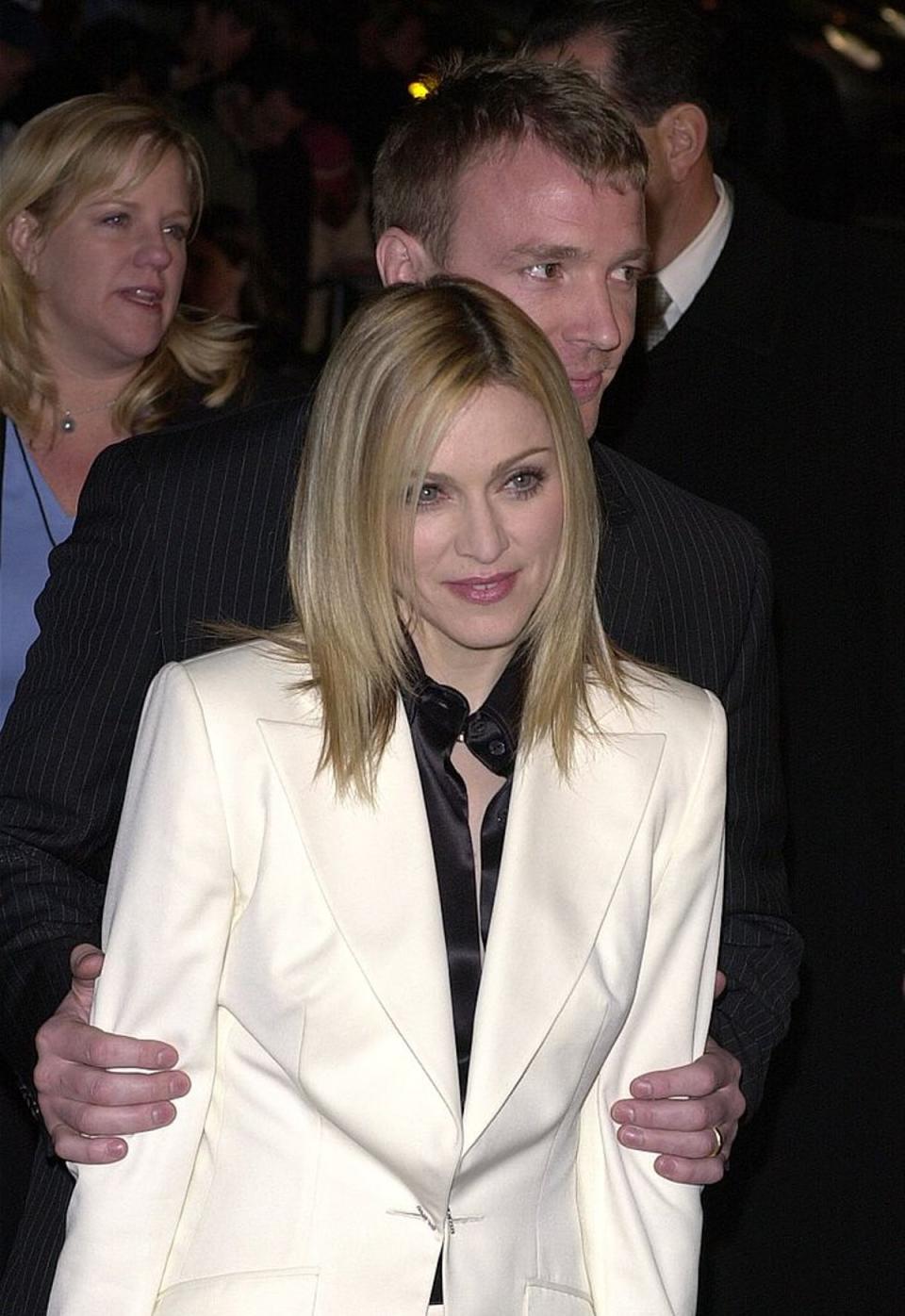 Guy Ritchie and Madonna, seen here at the ‘Snatch’ premiere in 2001, would marry in 2000 and divorce in 2008 (Getty Images)