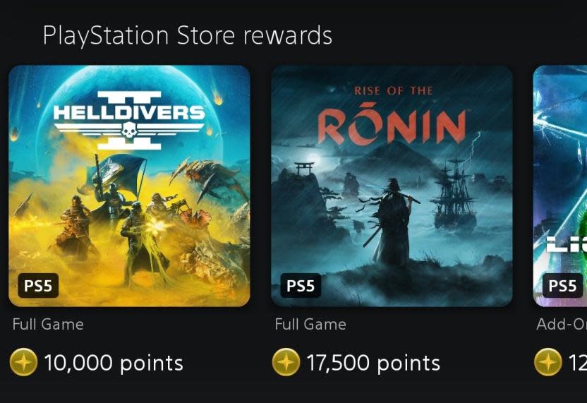 PlayStation Stars ofrece Helldivers 2 y Rise of the Ronin