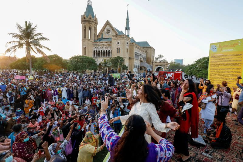 FILE PHOTO: International Women's Day in Karachi