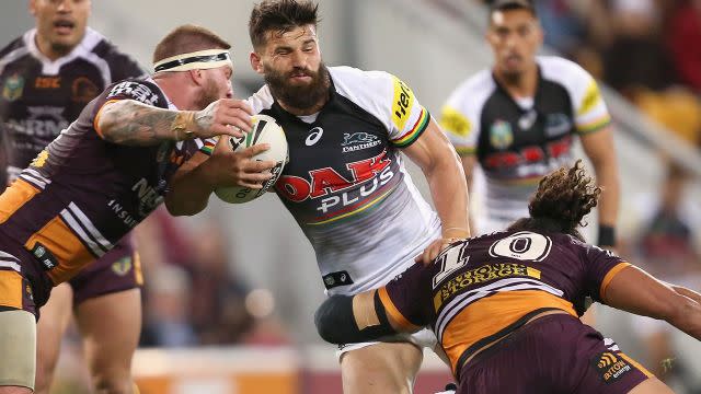 Mansour in action against the Broncos. Image: Getty