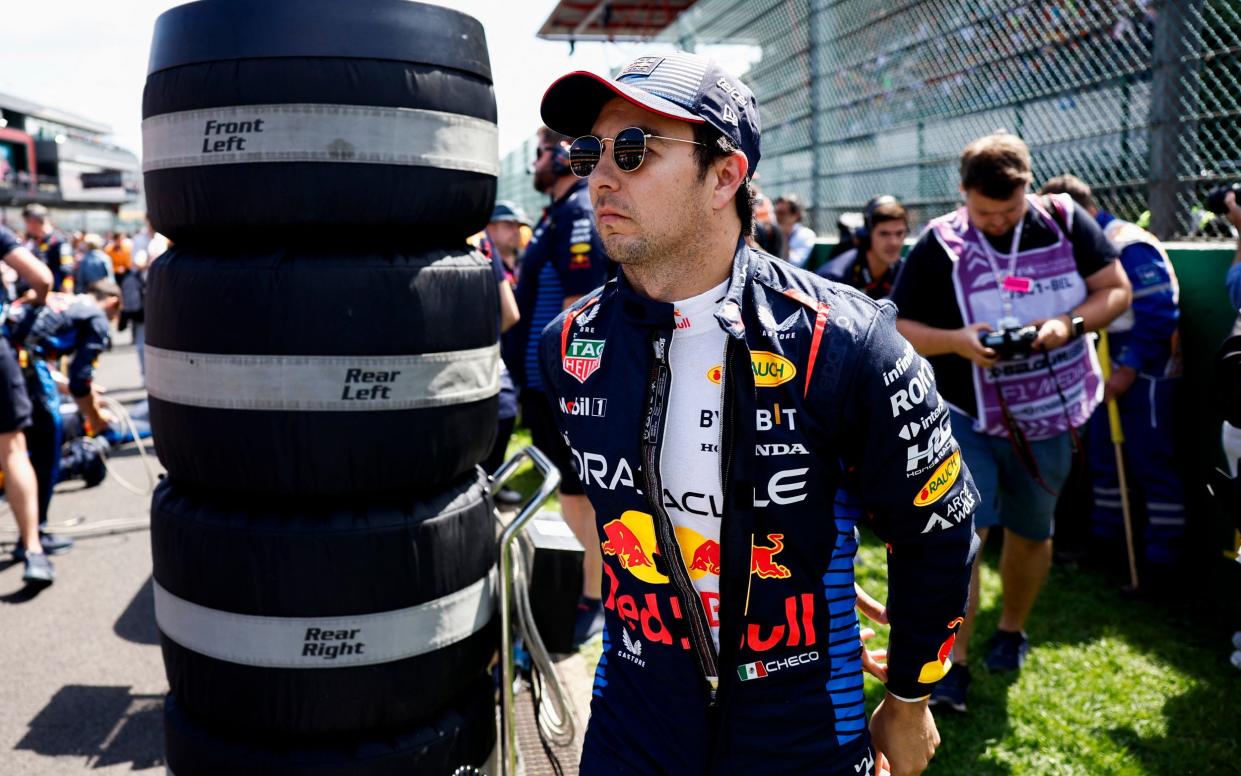 Sergio Perez before the Belgian Grand Prix