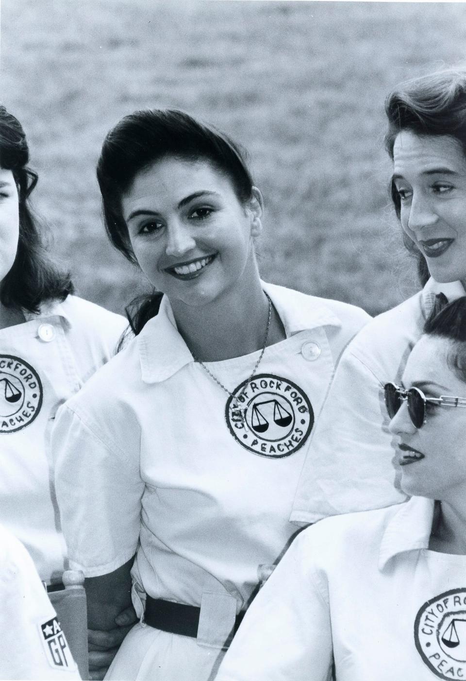 Tracy Reiner on the movie set of "A League of Their Own." Archive photo