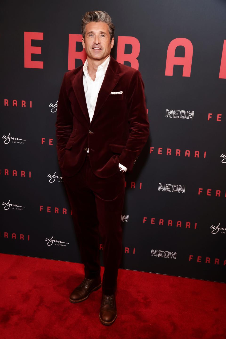 November 17, 2023: Actor Patrick Dempsey attends the NEON & The Wynn special screening of Michael Mann's FERRARI in Las Vegas, Nevada.