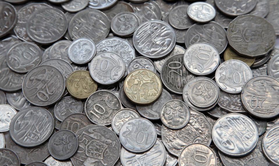 Australian coins. (Image: Getty)