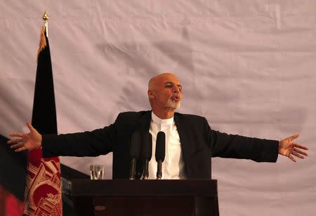 Afghan president-elect Ashraf Ghani Ahmadzai speaks during an event in Kabul September 22, 2014. REUTERS/Omar Sobhani