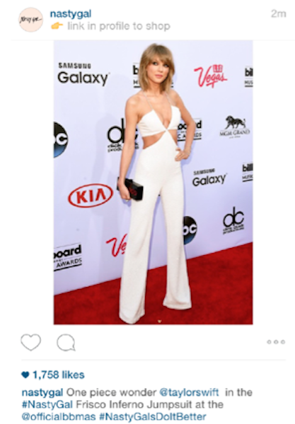 Nasty Gal Balmain Taylor Swift Instagram