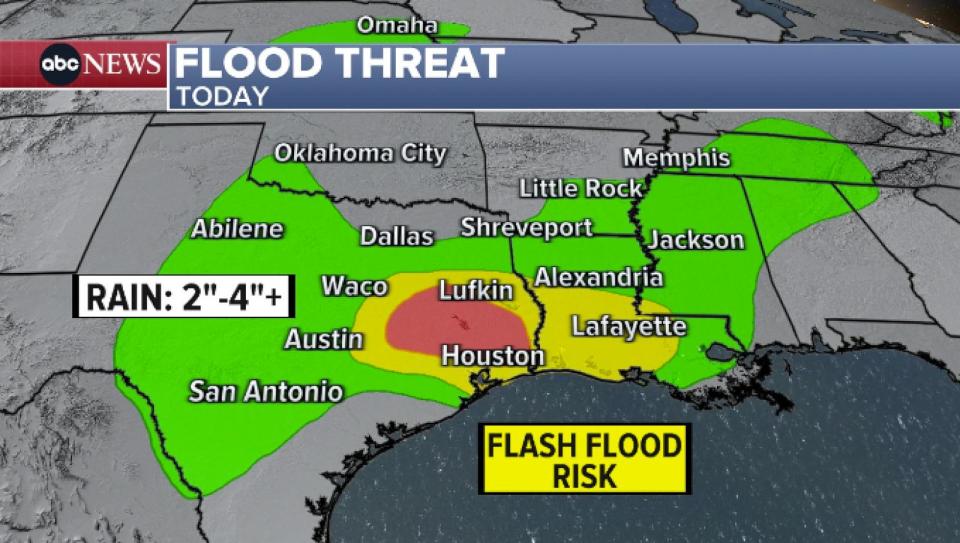 PHOTO: Flood threat today. (ABC News)