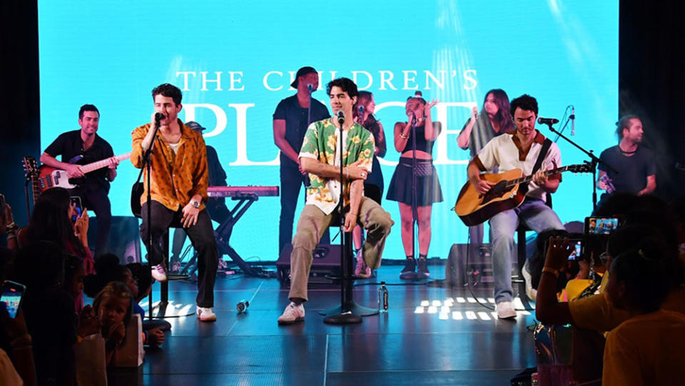 The Jonas Brothers perform at The Children’s Place Best School Day Ever Event in East Rutherford, NJ on August 10th, 2023.