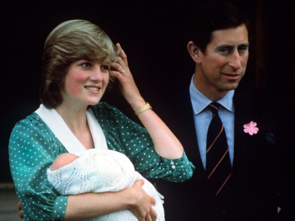 princess diana and prince charles with their newborn son prince william