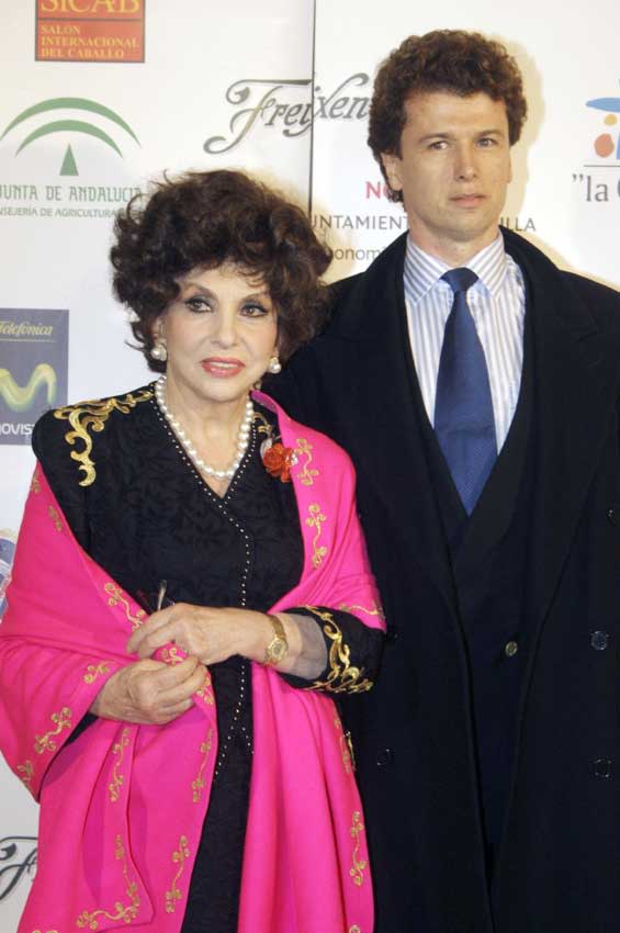 Gina Lollobrigida y Javier Rigau