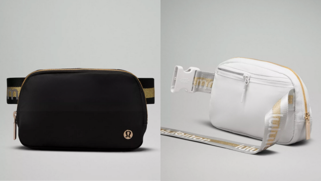 The Weekender Bag in Earth Gray with Silver and Gold Stripes