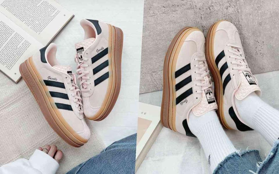 adidas Originals GAZELLE BOLD早已是女生們口耳相傳必須收的強勢爆款 圖片來源：LOOKin編輯拍攝