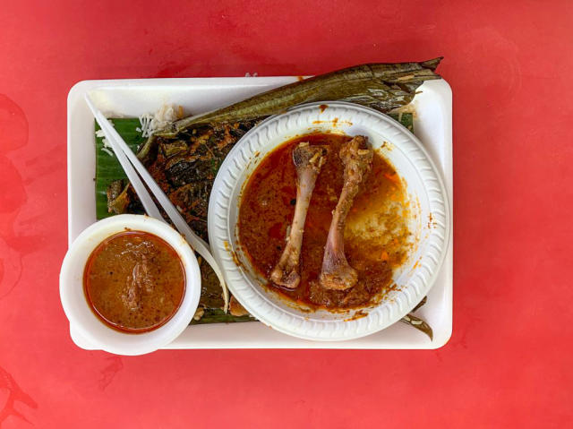 Bamboo Nasi Rendang Traditional Nasi Rendang Cooked In Bamboo Using