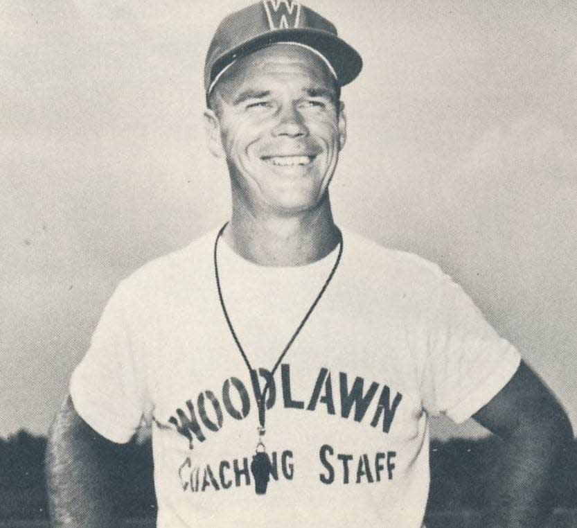 Lee Hedges was the first head football coach at Woodlawn in 1960.