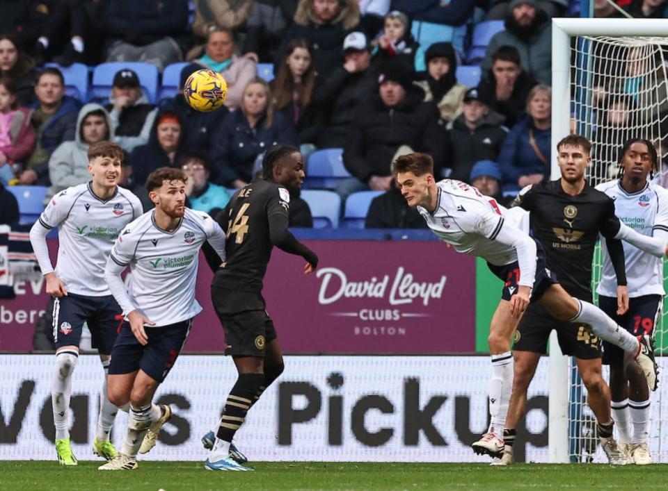 The Bolton News: Caleb Taylor suffered an ankle injury at Cambridge, limiting his impact at Bolton