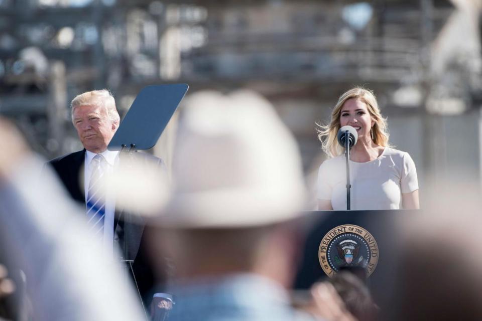 Mr Trump appears to trust his daughter more than many of his top officials (Getty)